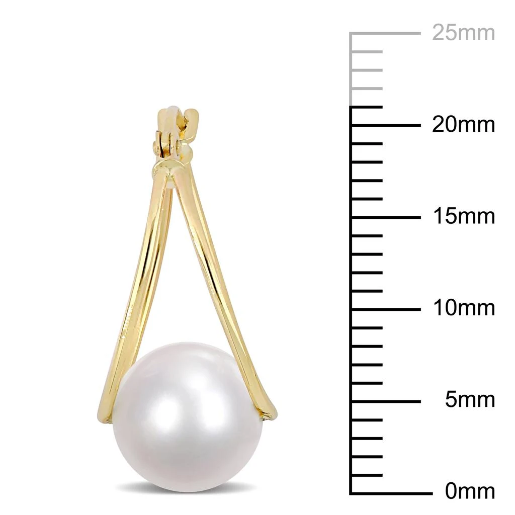 商品Mimi & Max|8-8.5mm Cultured Freshwater Pearl Earrings in 14k Yellow Gold,价格¥763,第3张图片详细描述