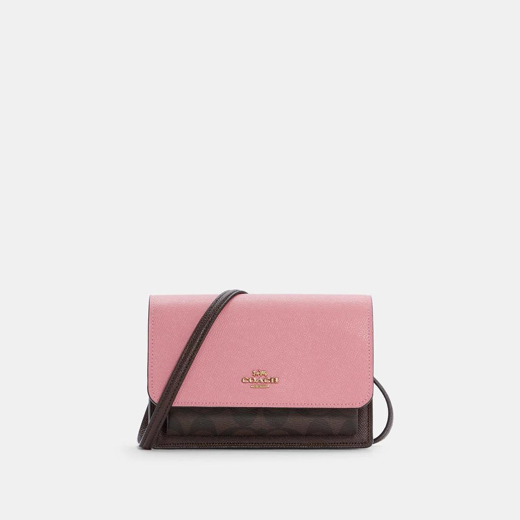 商品Coach|Coach Outlet Foldover Belt Bag In Signature Canvas,价格¥642,第1张图片