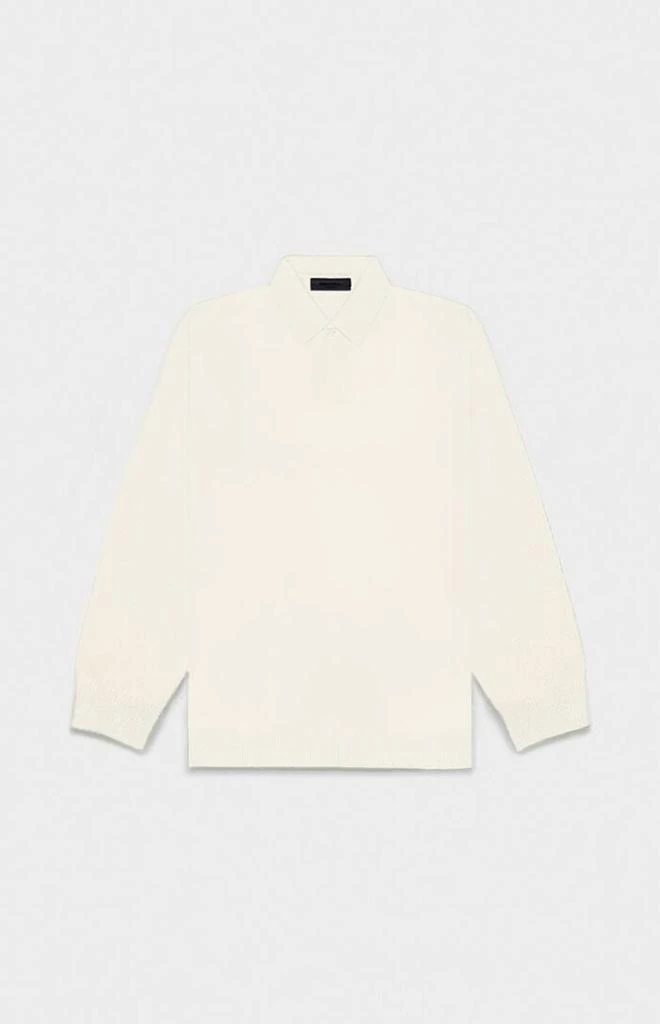 商品Essentials|Essentials Cloud Dancer Knit Polo Sweater,价格¥384,第1张图片