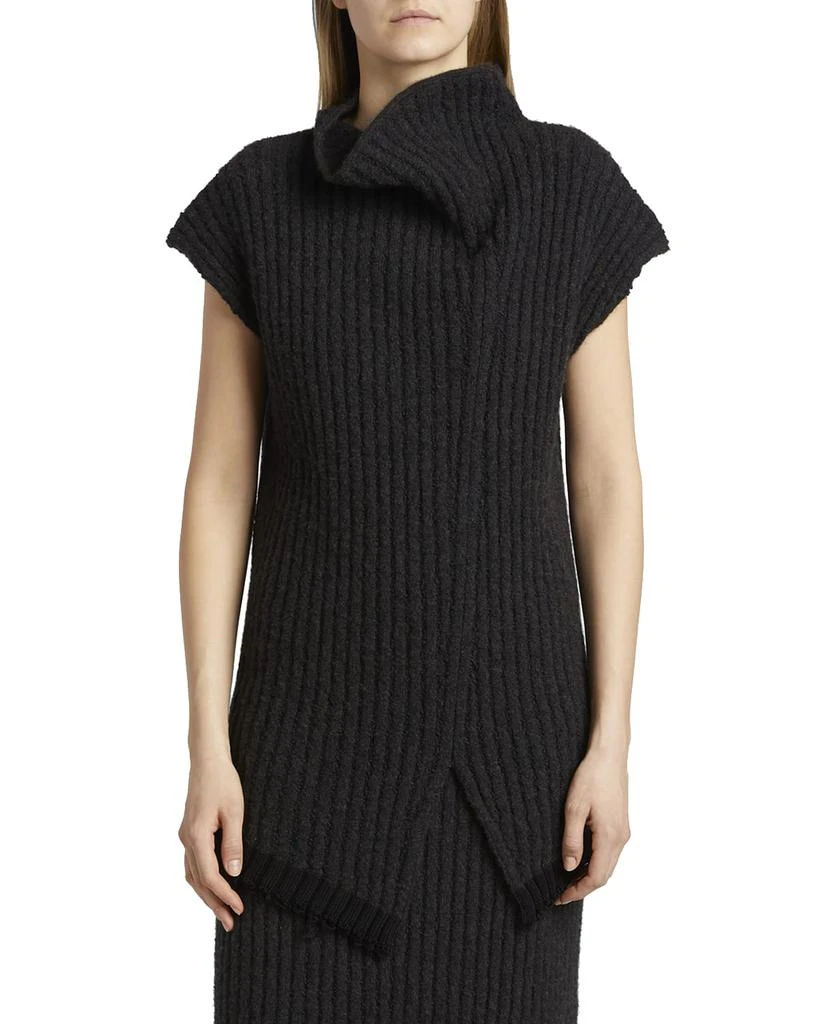 商品The Row|Damiano Asymmetric Short-Sleeve Cashmere Sweater,价格¥4279,第3张图片详细描述