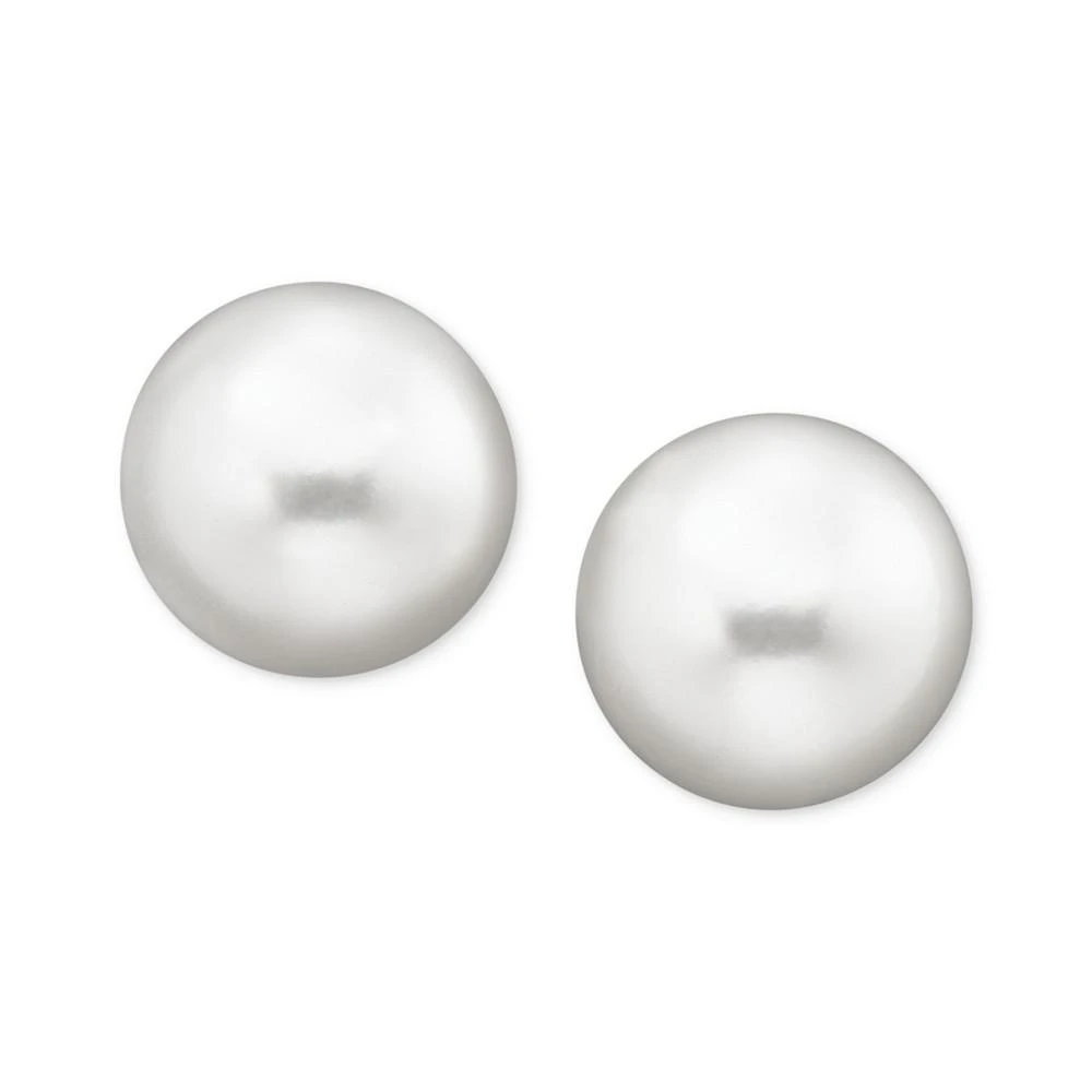 商品Belle de Mer|Pearl Earrings, 14k Gold Cultured Freshwater Pearl Stud Earrings (10mm) (Also Available in Pink Cultured Freshwater Pearl),价格¥4907,第1张图片