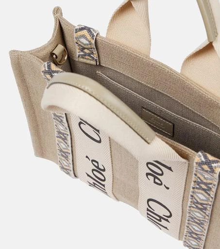 商品Chloé|Woody S号刺绣帆布托特包,价格¥7106,第3张图片详细描述