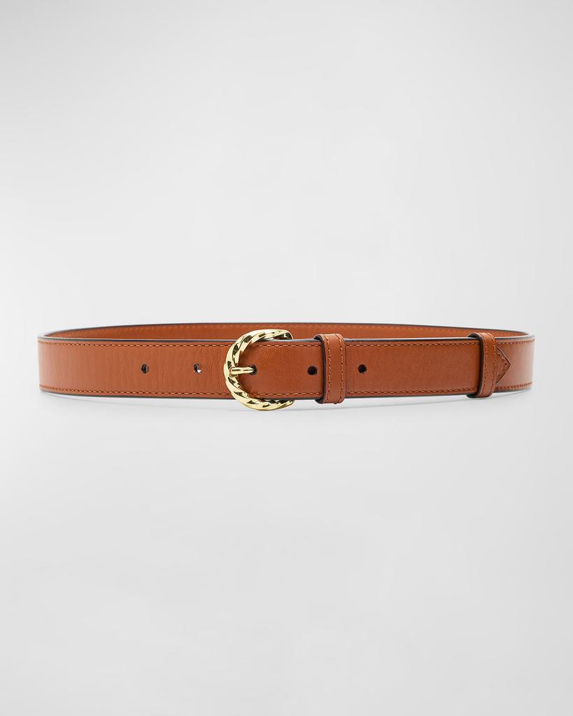 Shop Gia Twisted Buckle Leather Belt on Sale at BeyondStyle  display picture 3