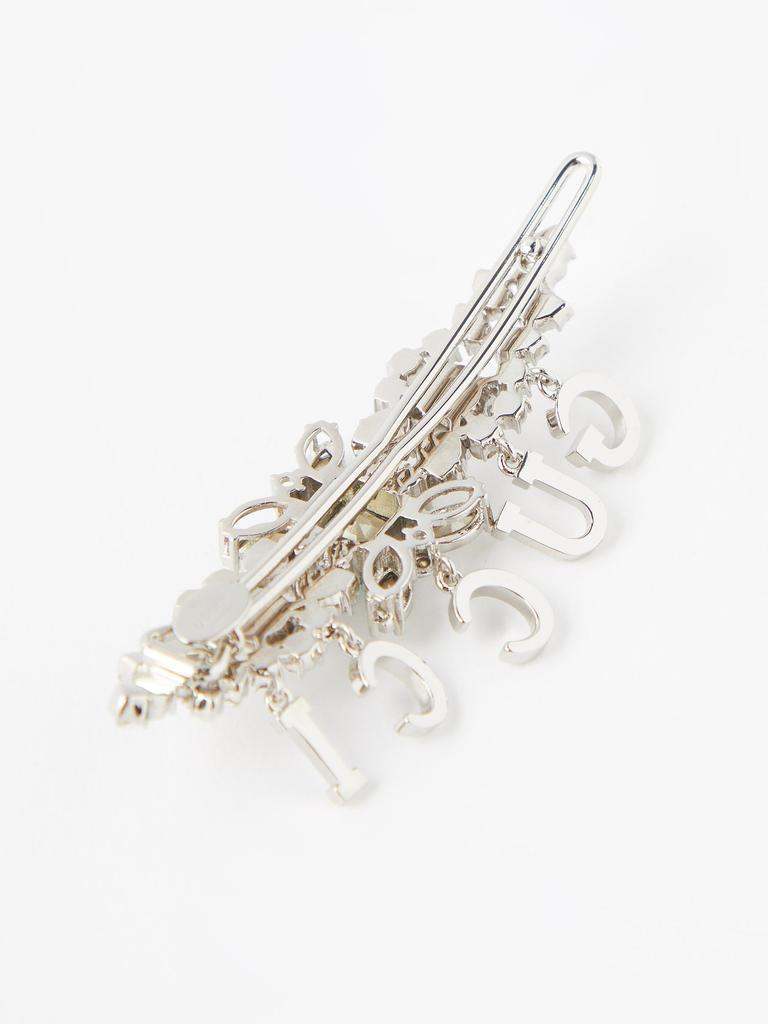 Logo-charm crystal-embellished hair clip商品第3张图片规格展示