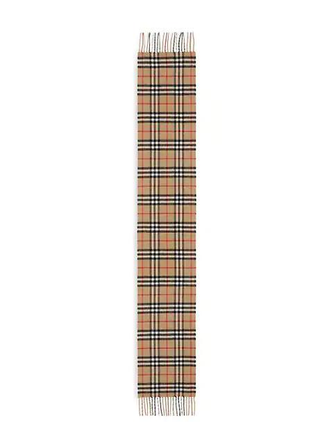 商品Burberry|Mini Classic Vintage Check Cashmere Scarf,价格¥2408,第4张图片详细描述