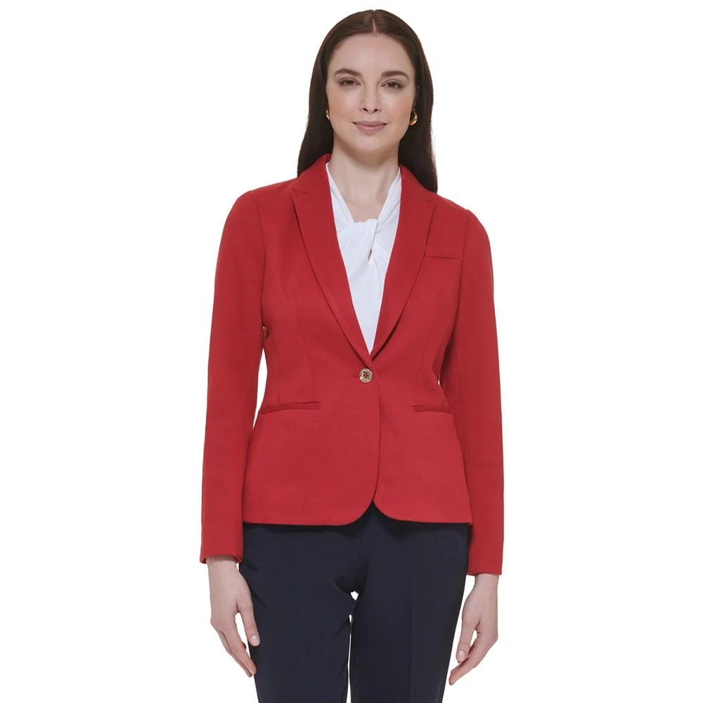 商品Tommy Hilfiger|Women's One-Button Elbow-Patch Blazer,价格¥1034,第1张图片