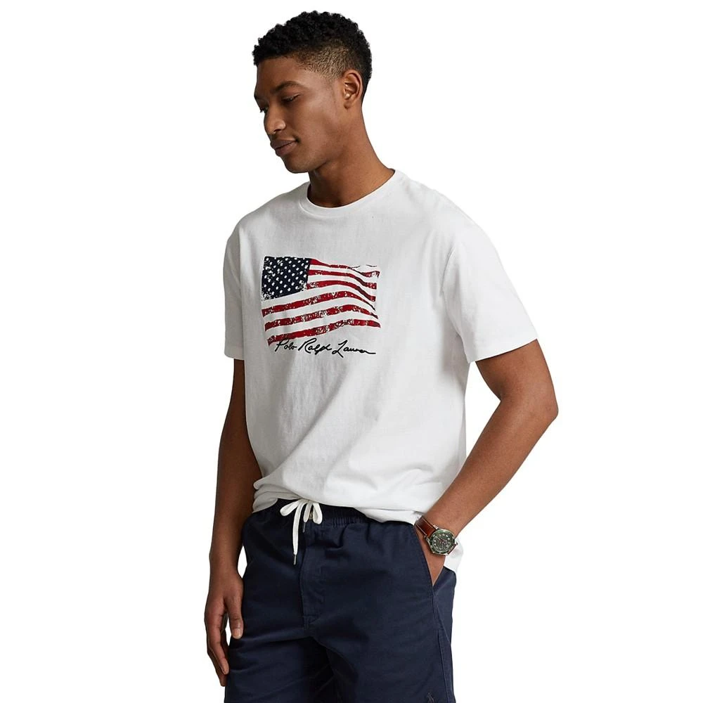 商品Ralph Lauren|Men's Classic-Fit American Flag T-Shirt,价格¥159,第1张图片