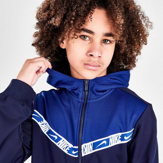 Boys' Nike Sportswear Repeat Tape Full-Zip Hoodie商品第5张图片规格展示