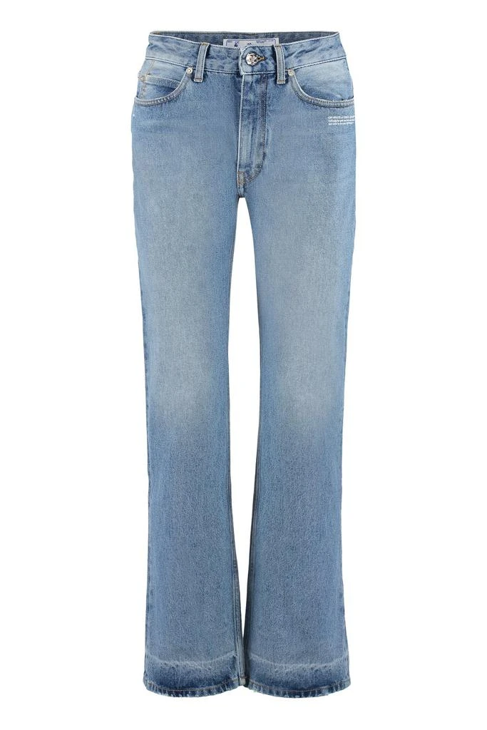 商品Off-White|Off-White Button Detailed Straight Leg Jeans,价格¥2379,第1张图片