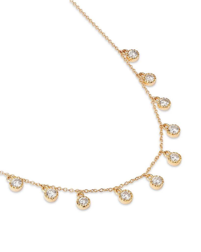 14K Yellow Gold Lab Grown Diamond Dangle Collar Necklace, 16-18" 商品