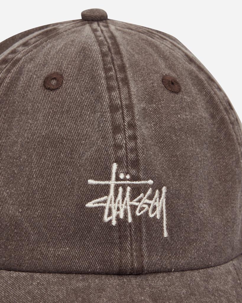 STUSSY Washed Basic Low Pro Cap Mocha - Hats - BeyondStyle