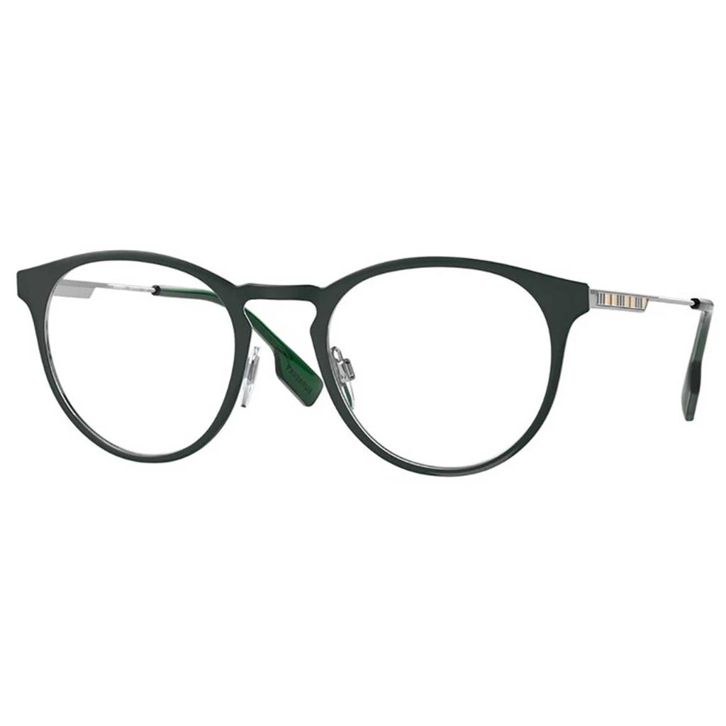 商品Burberry|Burberry Men's Eyeglasses - Green Metal Full Rim Frame Clear Demo Lens | BE1360 1327,价格¥842,第1张图片