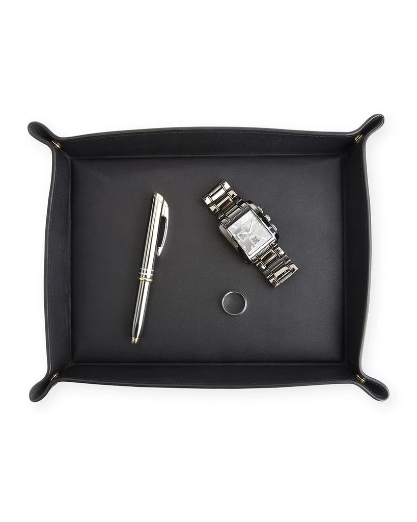 商品ROYCE New York|Monogrammed Large Catchall Leather Valet Tray,价格¥1166,第2张图片详细描述