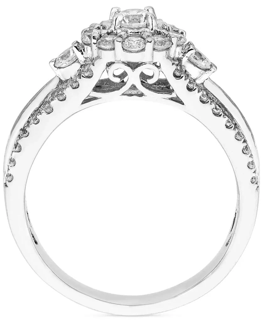 商品Macy's|Diamond Halo Engagement Ring (1 ct. t.w.) in 14k White Gold,价格¥11352,第3张图片详细描述