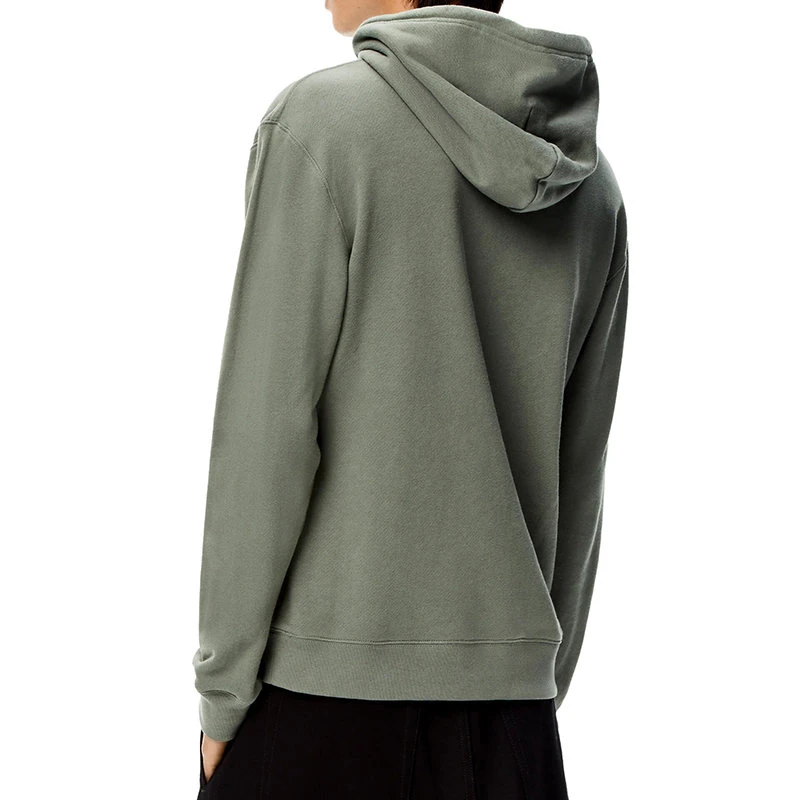 商品Loewe|【预售3-7天】LOEWE/罗意威 22年早春新款 男士旧军绿色棉质抓绒Anagram Logo刺绣连帽衫卫衣H526Y25X02-4640,价格¥5715,第6张图片详细描述