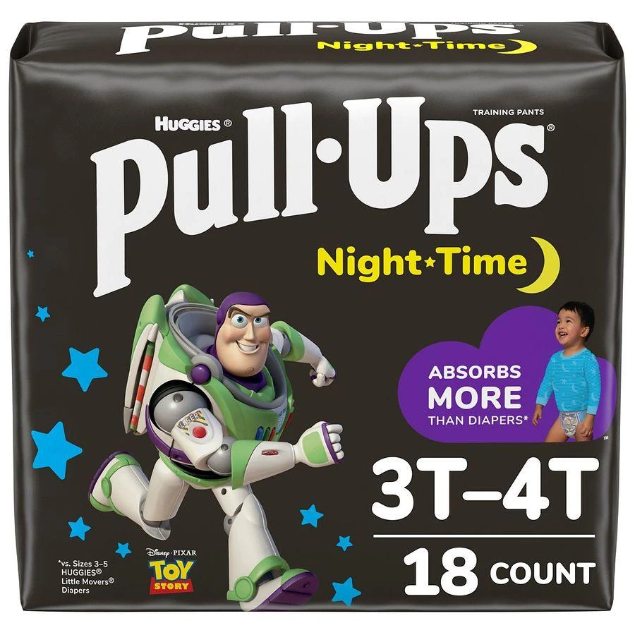 商品Huggies Pull-Ups|Boys' Night-Time Potty Training Pants Size 3T-4T,价格¥79,第1张图片详细描述