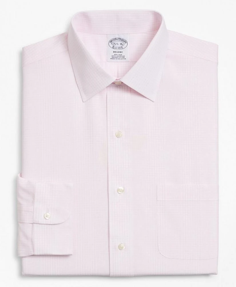 商品Brooks Brothers|Regent Regular-Fit Dress Shirt, Non-Iron Glen Plaid,价格¥416,第4张图片详细描述