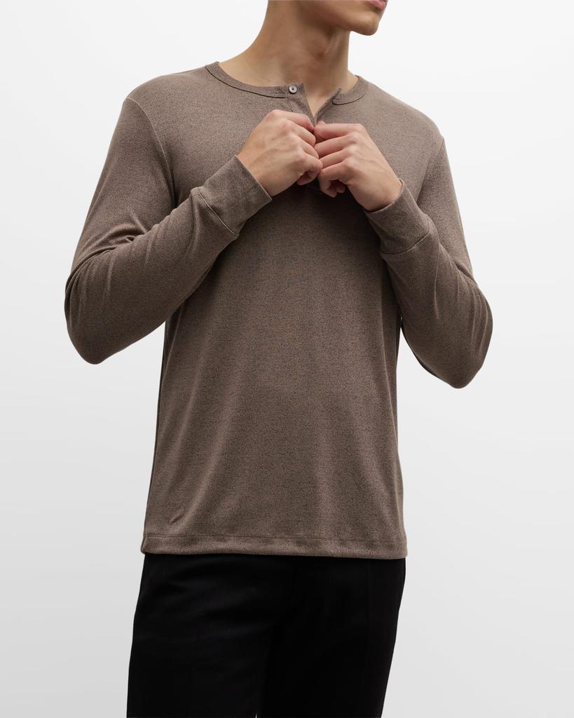 Men's Anemone Milano Contrast Long-Sleeve Henley商品第5张图片规格展示