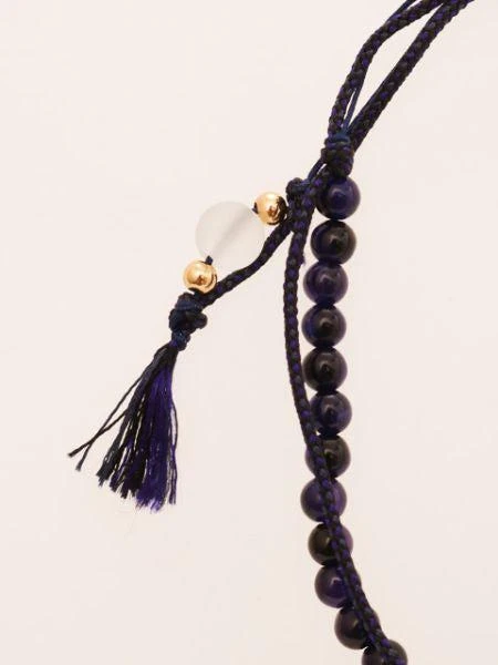 商品岩座|Silk String KUMIHIMO Braid Anklet Purple Tiger Eye,价格¥156,第4张图片详细描述