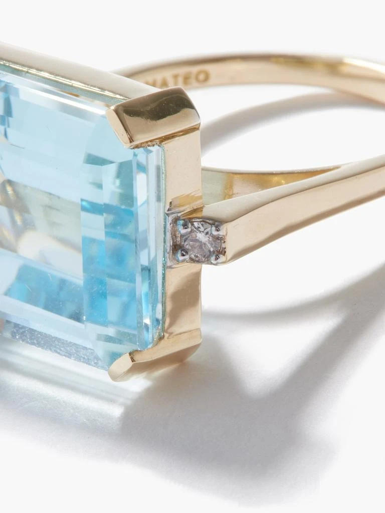 商品MATEO|East West diamond, topaz & 14kt gold ring,价格¥20373,第4张图片详细描述