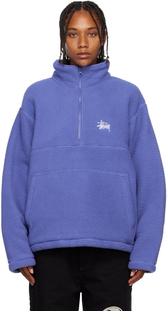 Blue Embroidered Sweatshirt商品第1张图片规格展示