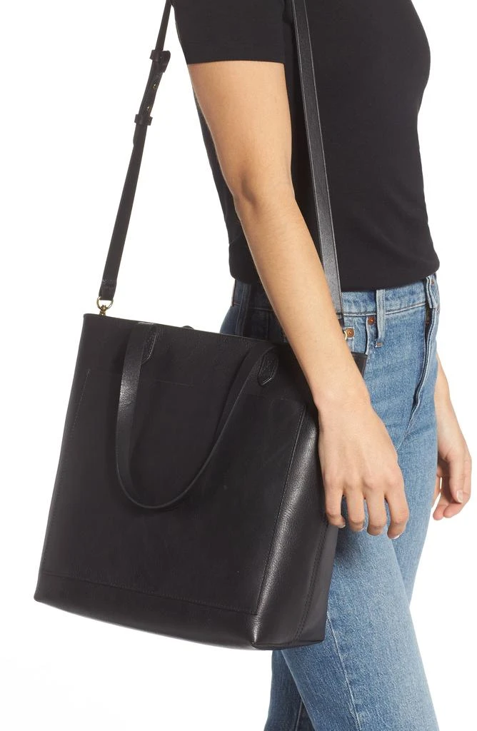 商品Madewell|The Zip-Top Medium Transport Leather Tote,价格¥1025,第2张图片详细描述