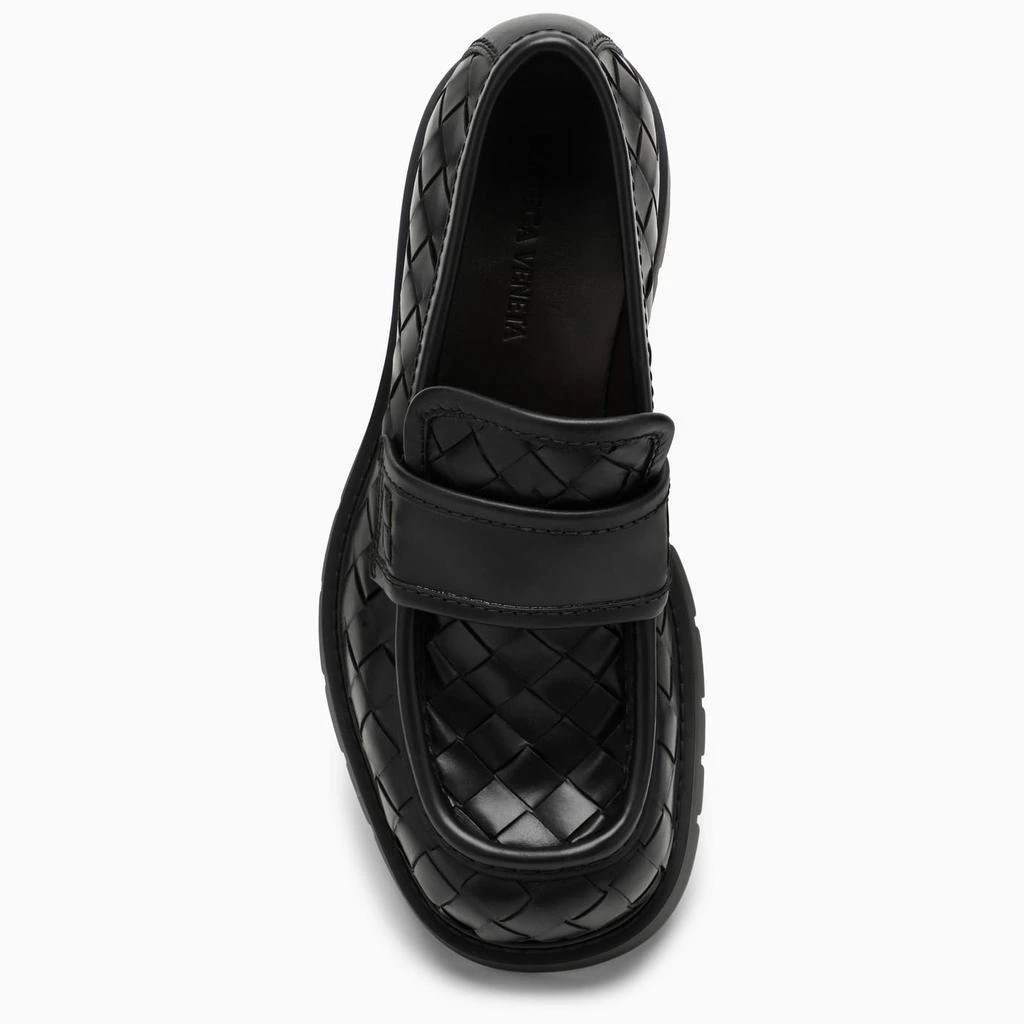商品Bottega Veneta|Black Leather Loafers,价格¥6670,第3张图片详细描述