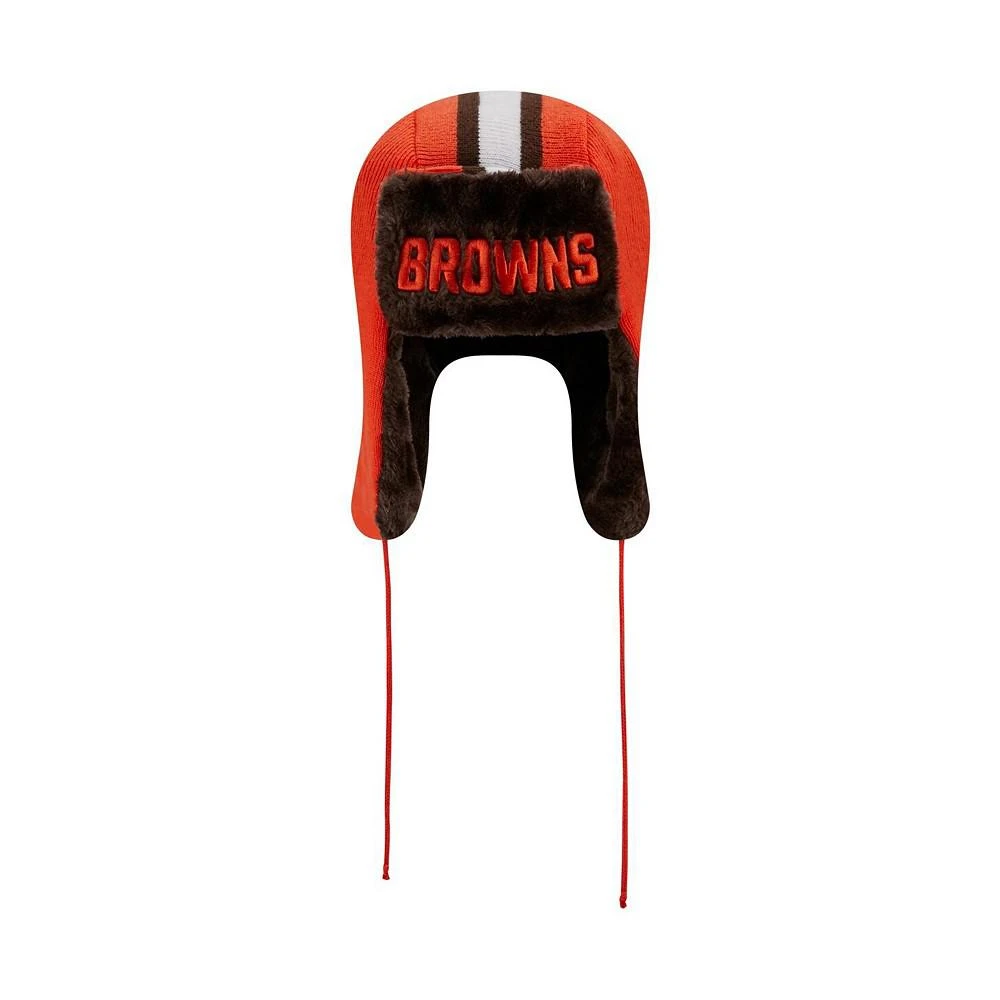 商品New Era|Men's Orange Cleveland Browns Helmet Head Trapper Knit Hat,价格¥261,第4张图片详细描述