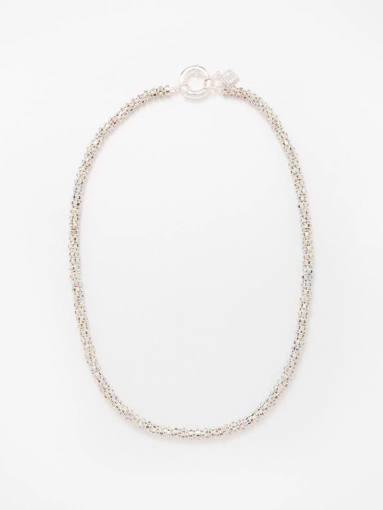 商品Pearl Octopuss.y|Skinny crystal & sterling silver-plated necklace,价格¥1420,第1张图片