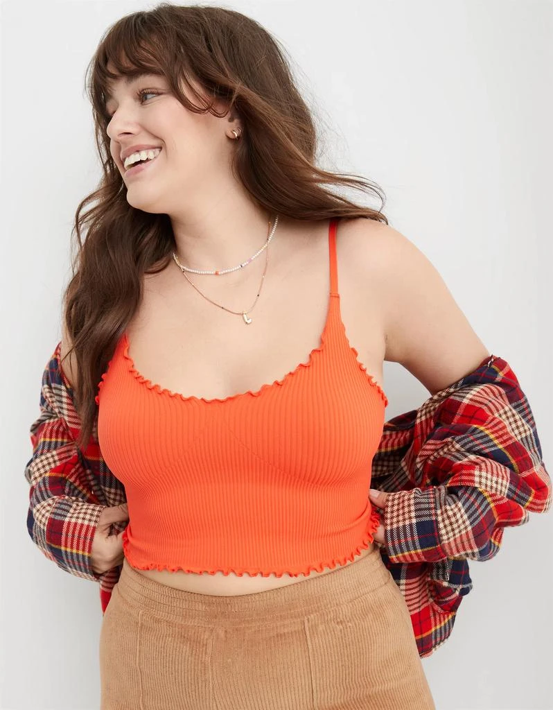 商品Aerie|Aerie Seamless Rib Corset Bra Top,价格¥106,第1张图片
