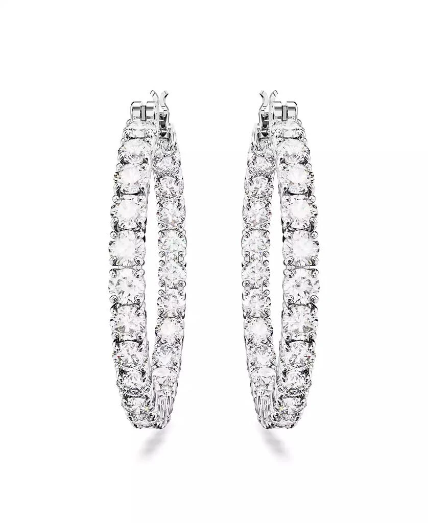 商品Swarovski|Crystal Round Cut Matrix Hoop Earrings,价格¥967,第4张图片详细描述