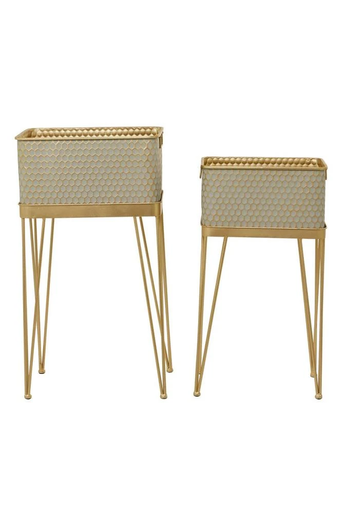商品VIVIAN LUNE HOME|Gold Metal Modern Planter with Removable Stand - Set of 2,价格¥1635,第2张图片详细描述