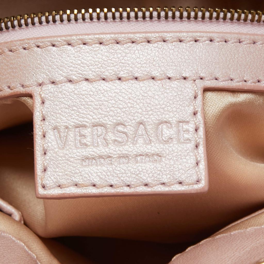 Versace Pink Fabric Mirror Frame Chain Shoulder Bag商品第8张图片规格展示