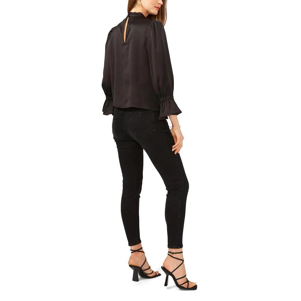 商品1. State|Long Sleeve Ruffle Mock neck Top,价格¥587,第3张图片详细描述