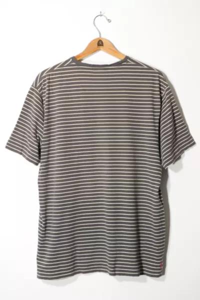 Vintage 1980s Polo Ralph Lauren Striped Crewneck T-shirt Made in USA商品第3张图片规格展示