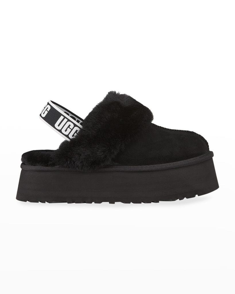 商品UGG|Funkette Suede Shearling Platform Slippers,价格¥970,第1张图片