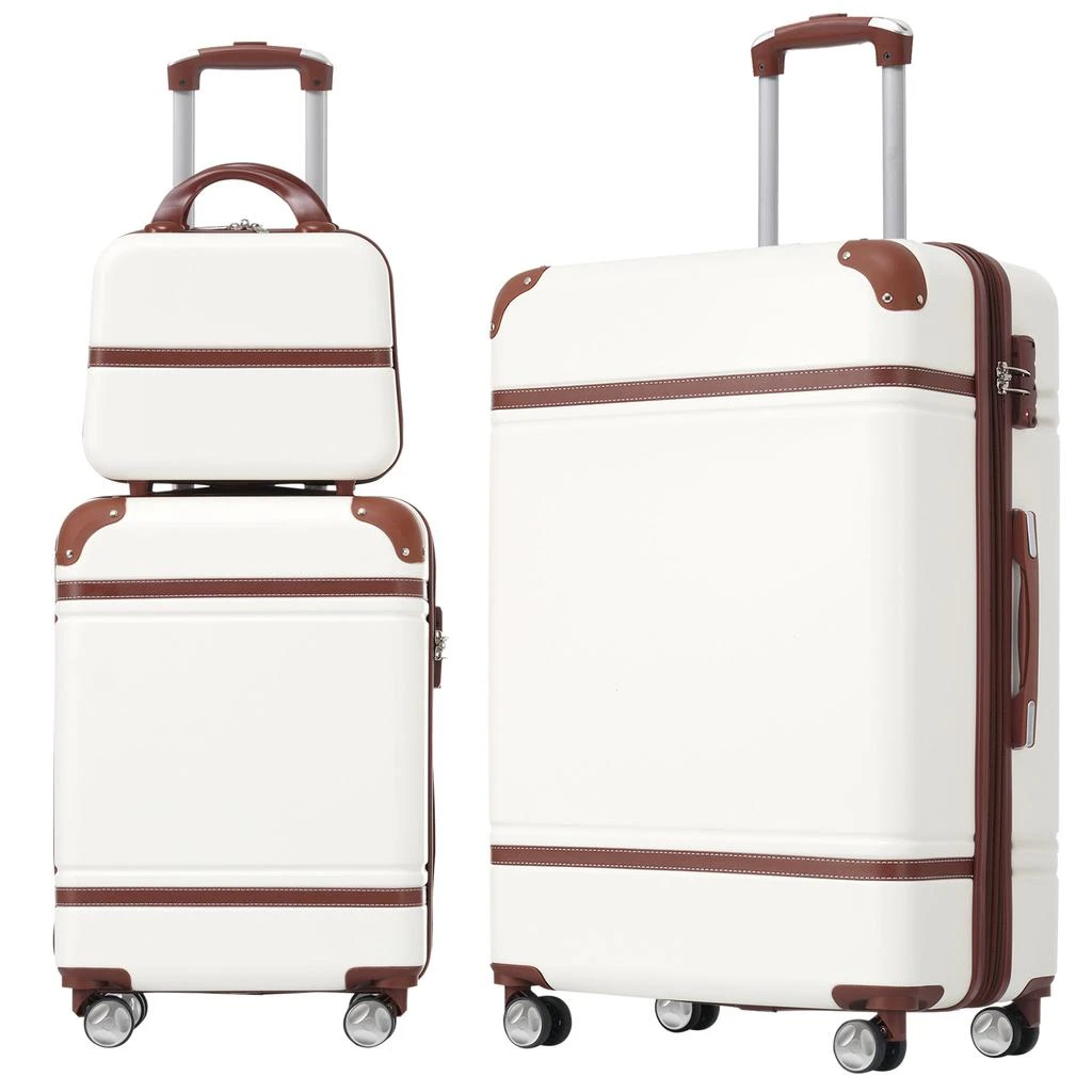 商品Streamdale Furniture|Streamdale Hardshell Luggage Sets 3 Pieces 20" +28" Luggages and Cosmetic Case Spinner Suitcase with TSA Lock Lightweight,价格¥1612,第1张图片