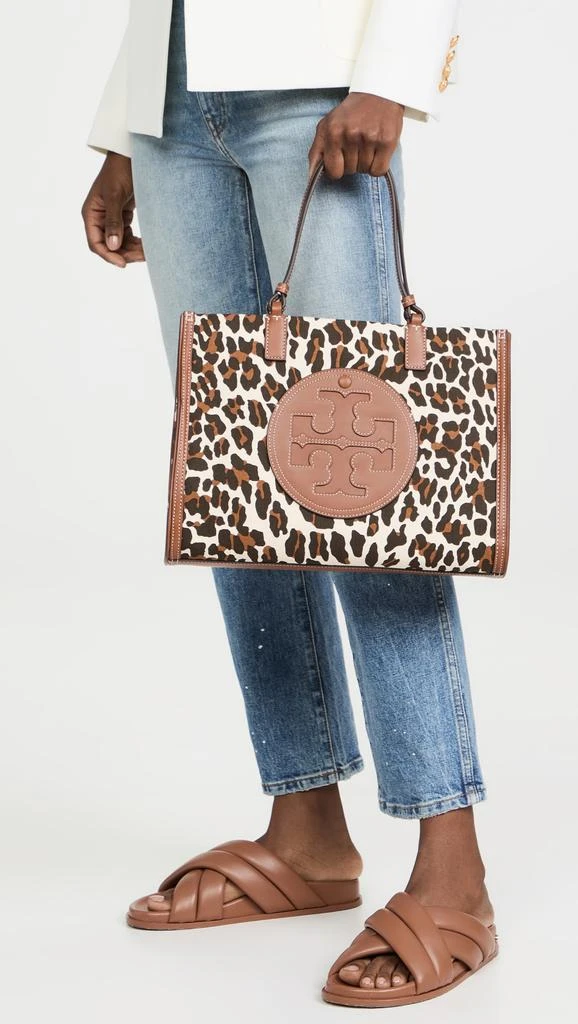 商品Tory Burch|Tory Burch Ella Leopard Canvas Small Tote,价格¥1263,第3张图片详细描述