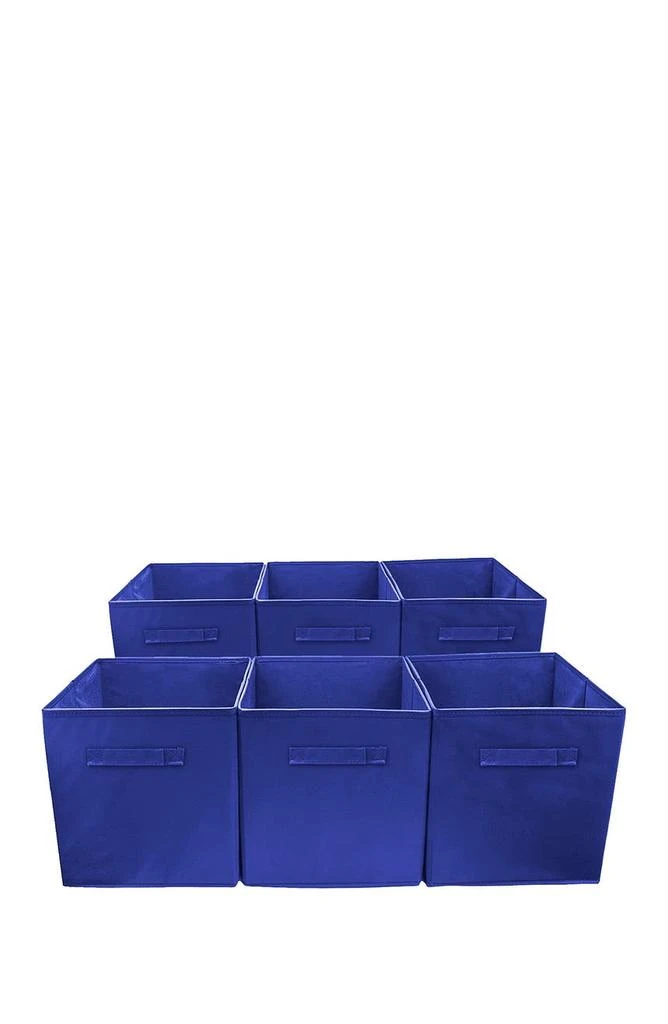 商品SORBUS|Royal Blue Foldable Storage Cube Basket Bin - 6 Pack,价格¥266,第2张图片详细描述