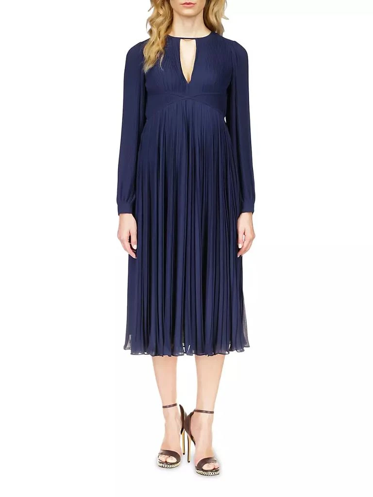 商品Michael Kors|Plissé-Pleated Midi-Dress,价格¥1711,第3张图片详细描述