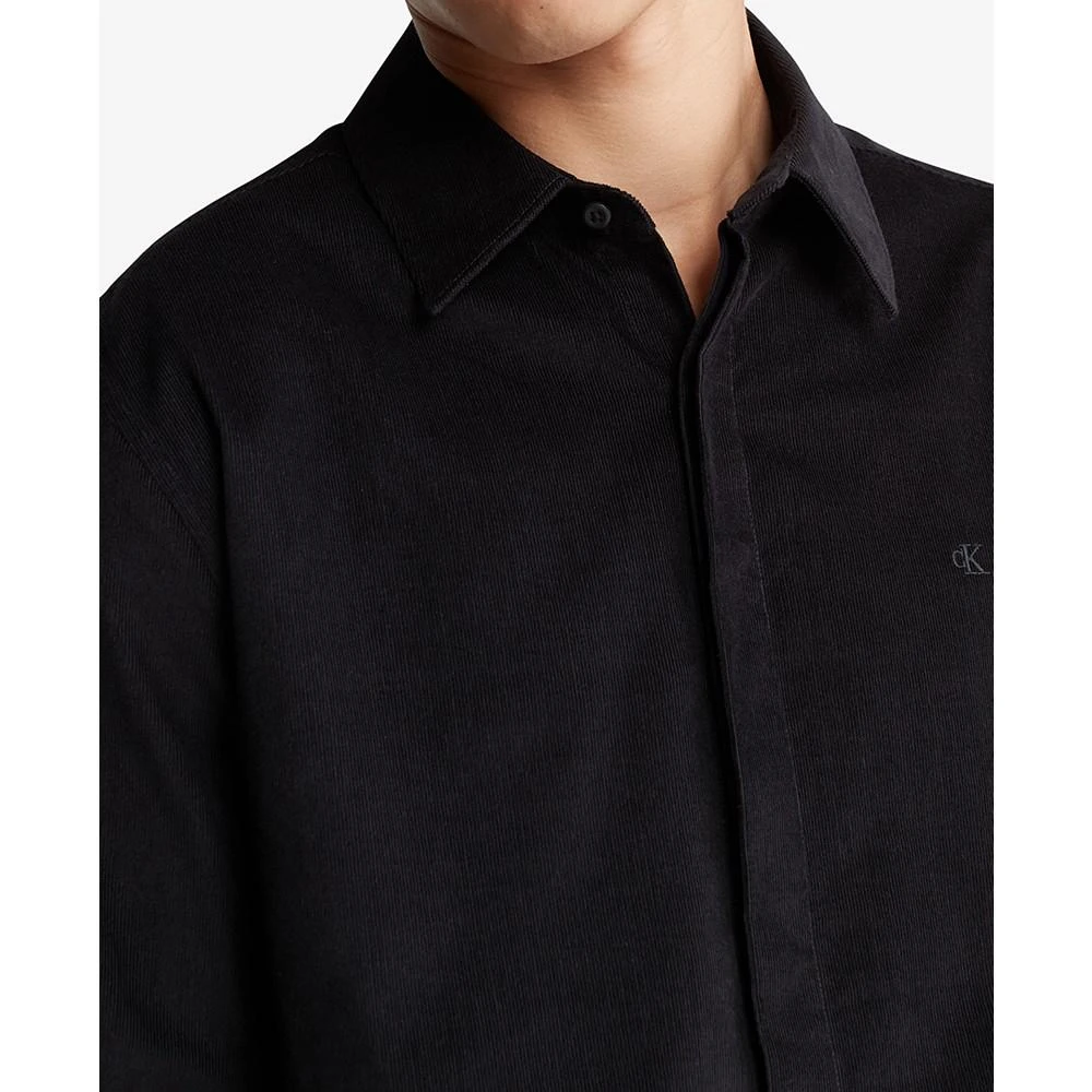 商品Calvin Klein|Men's Regular-Fit Solid Button-Down Corduroy Shirt,价格¥392,第3张图片详细描述