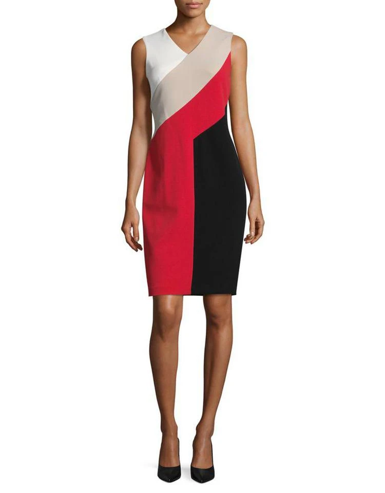 商品Calvin Klein|Colorblocked Sheath Dress,价格¥382,第2张图片详细描述