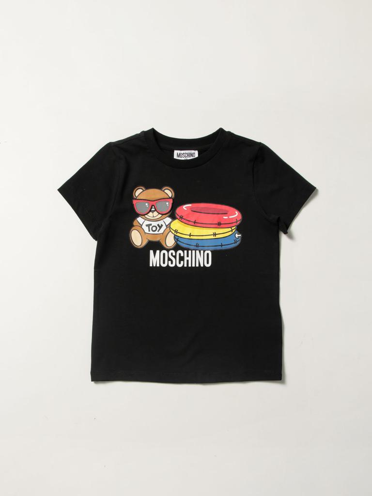 Moschino Kid cotton t-shirt with Teddy print商品第1张图片规格展示