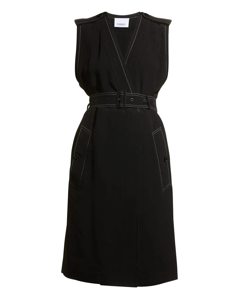 商品Burberry|Maddison Belted Trench Wrap Dress,价格¥3296,第2张图片详细描述