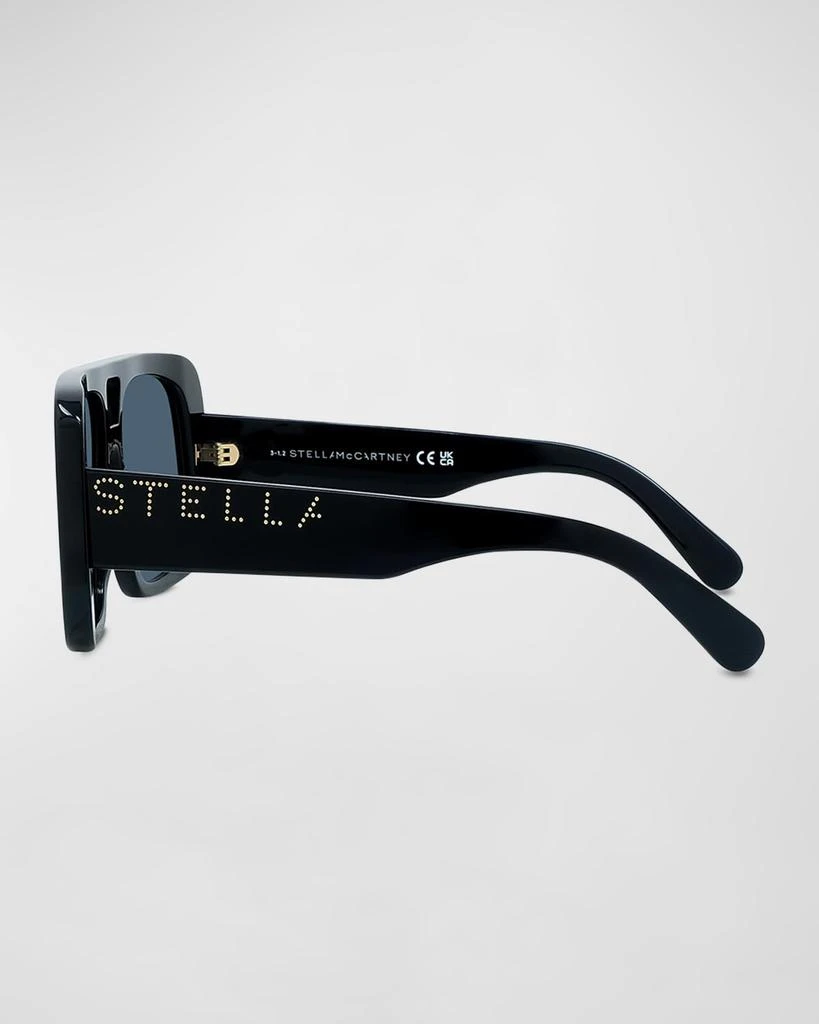 商品Stella McCartney|Oversized Logo Acetate Aviator Sunglasses,价格¥1747,第3张图片详细描述
