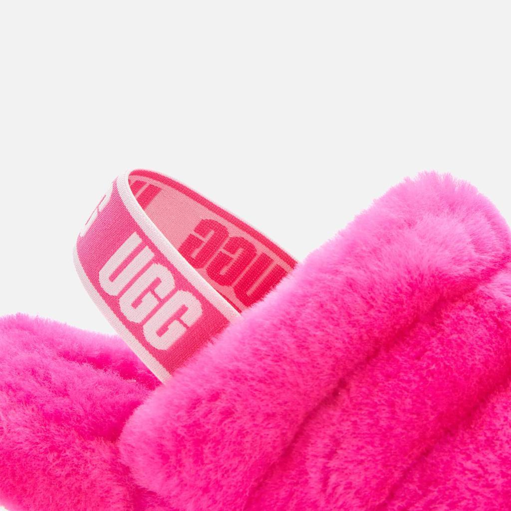 商品UGG|UGG Kids' Fluff Yeah Slide Slippers - Rock Rose,价格¥523,第6张图片详细描述
