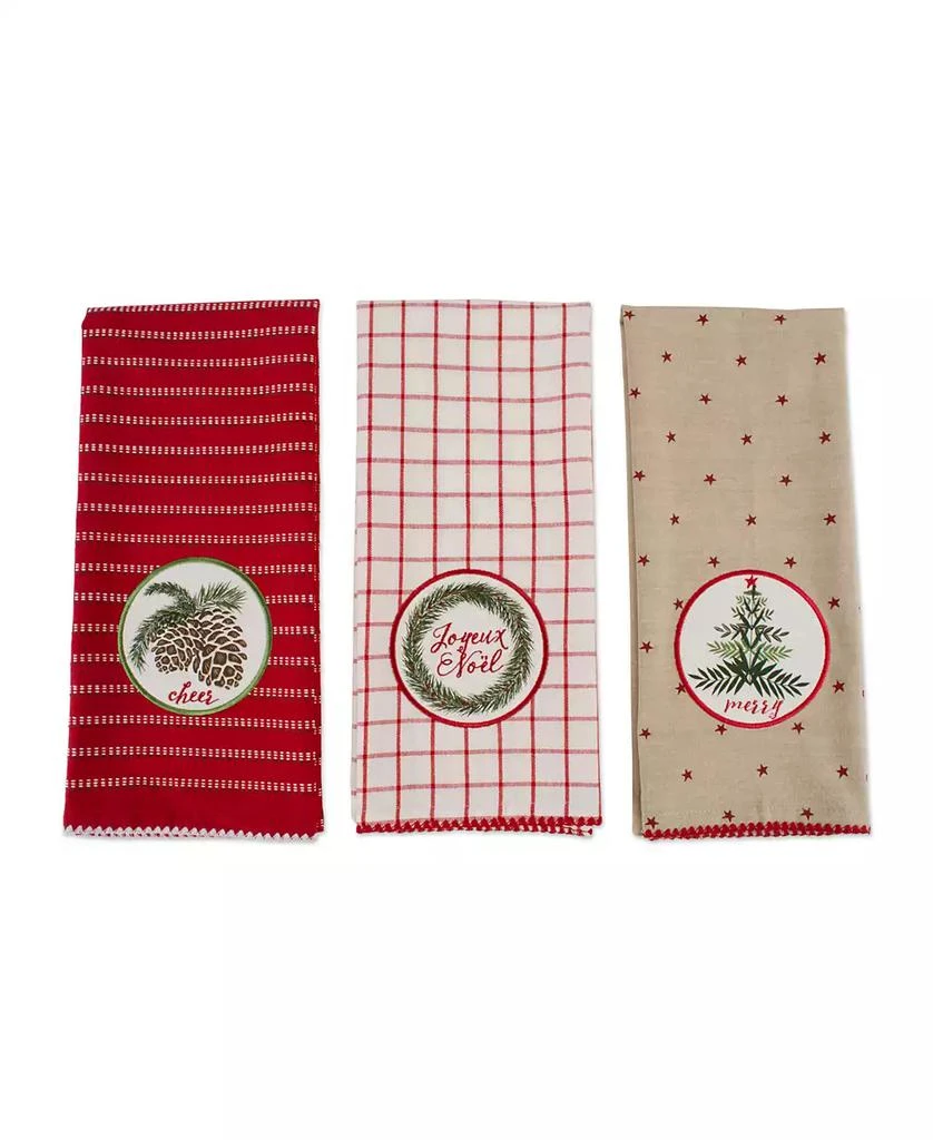 商品Design Imports|Assorted Noel Embellished Dishtowel Set,价格¥190,第3张图片详细描述