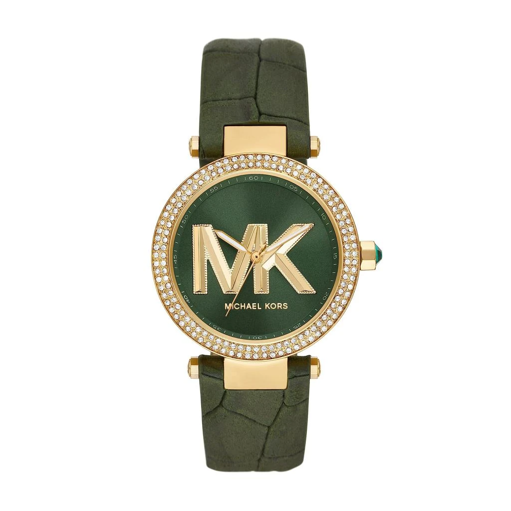 商品Michael Kors|MK4724 - Parker Three-Hand Leather Watch,价格¥1108,第1张图片