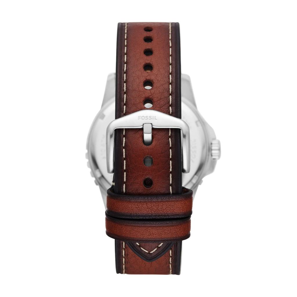 Blue Three Hand Leather Watch - FS5961商品第3张图片规格展示