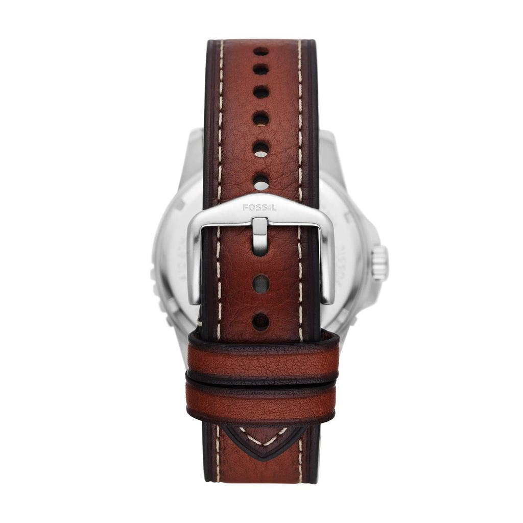 商品Fossil|Blue Three Hand Leather Watch - FS5961,价格¥722,第5张图片详细描述